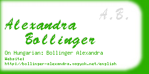 alexandra bollinger business card